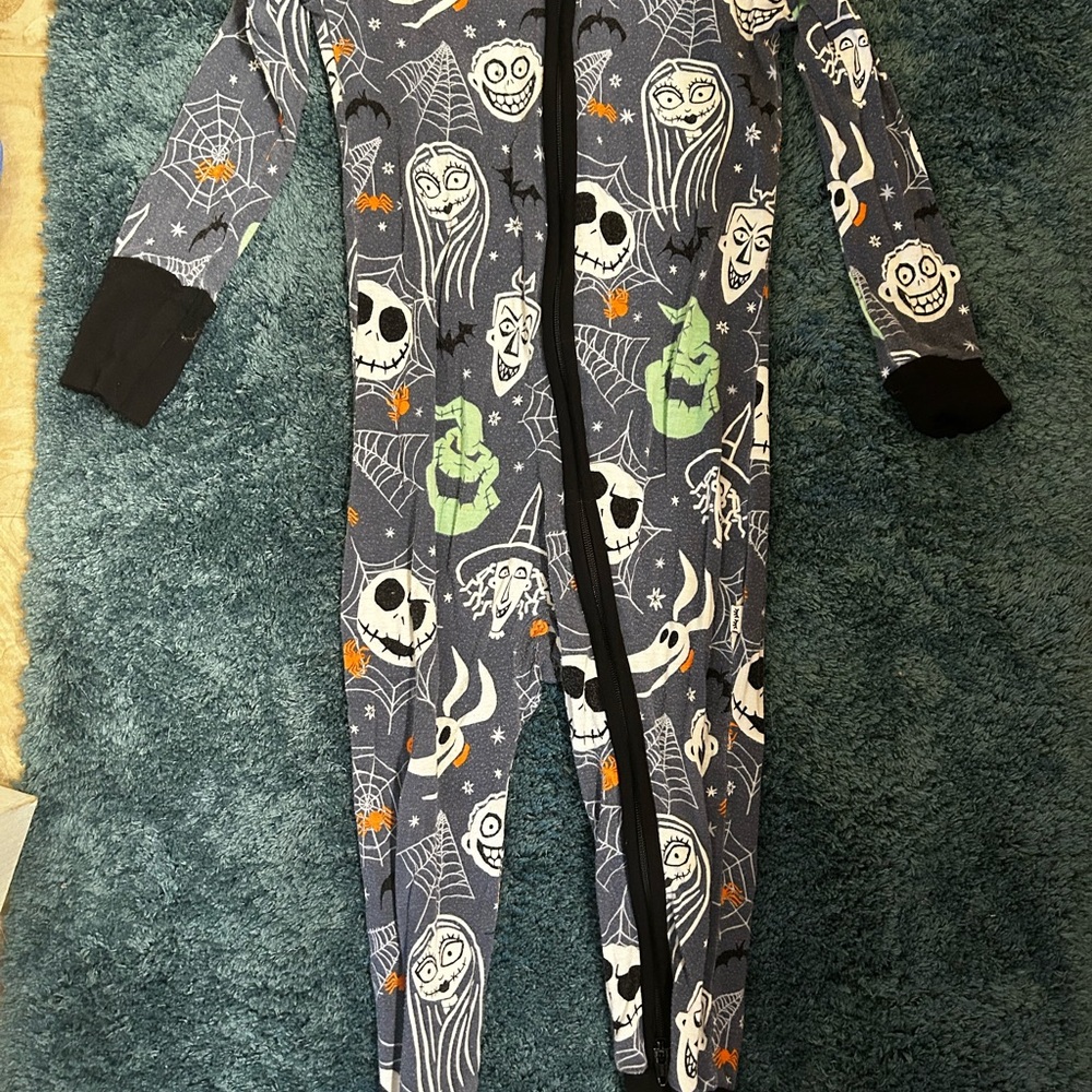 Little Sleepies Black and Gray Halloween Footies